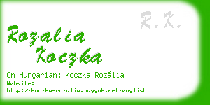 rozalia koczka business card